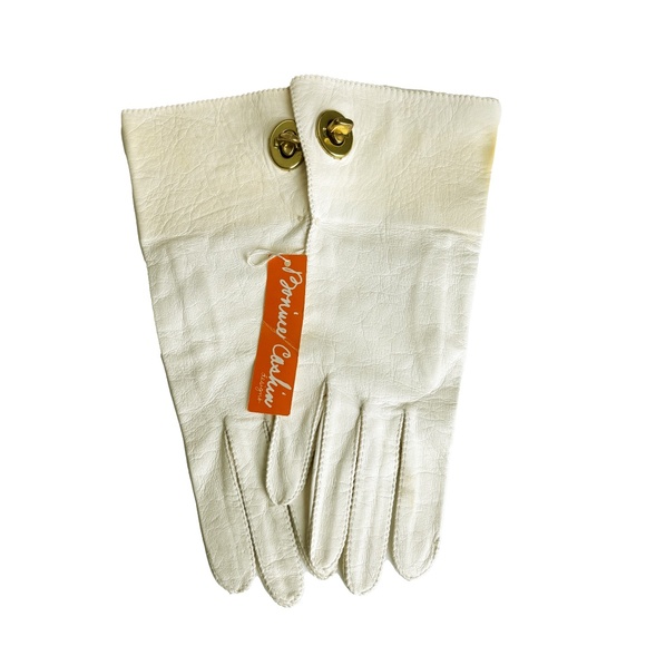 Bonnie Cashin Leather Gloves Gauntlet Style Iconic Turn Lock Vintage Crescendoe - Picture 4 of 14